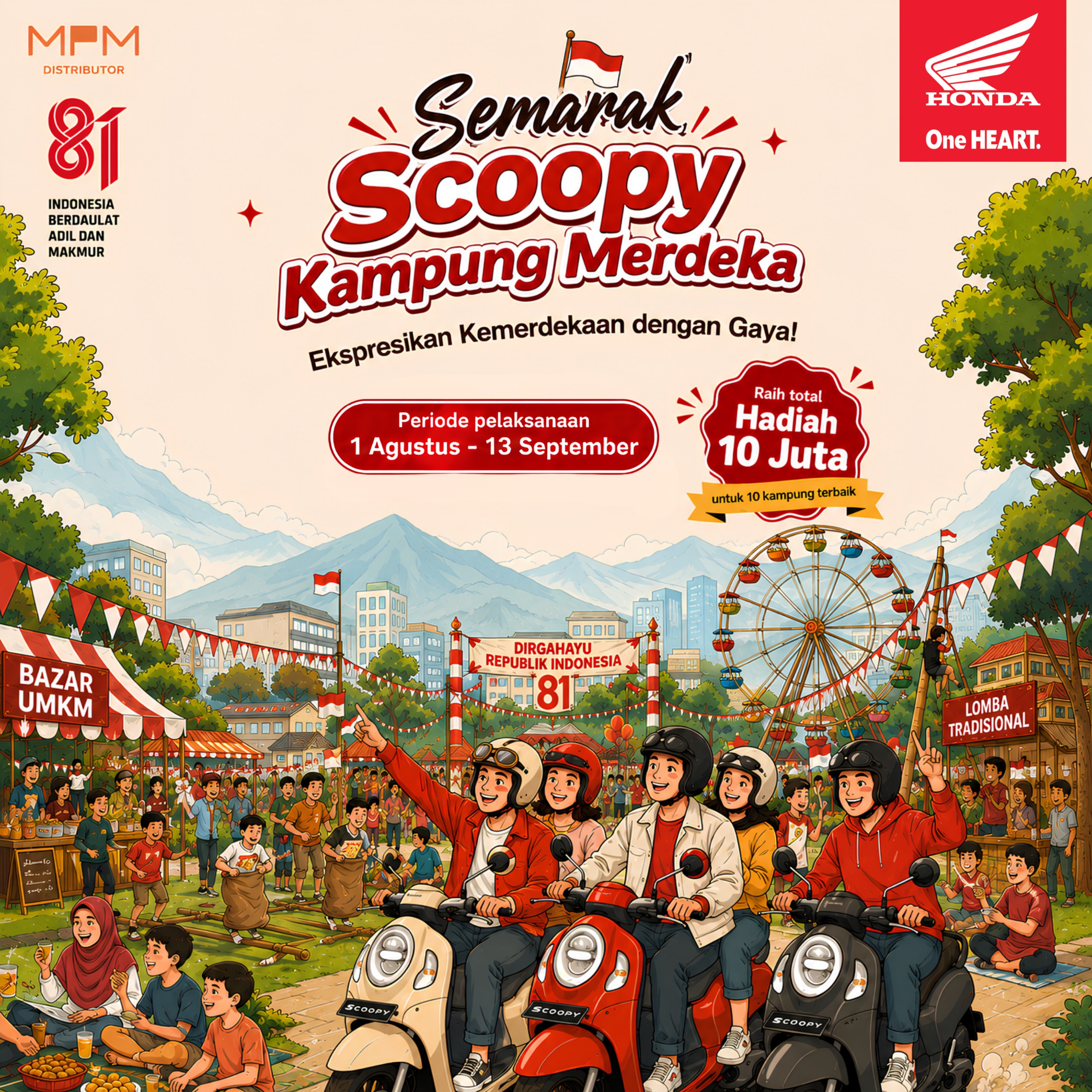 Semarak Scoopy Kampung Merdeka!