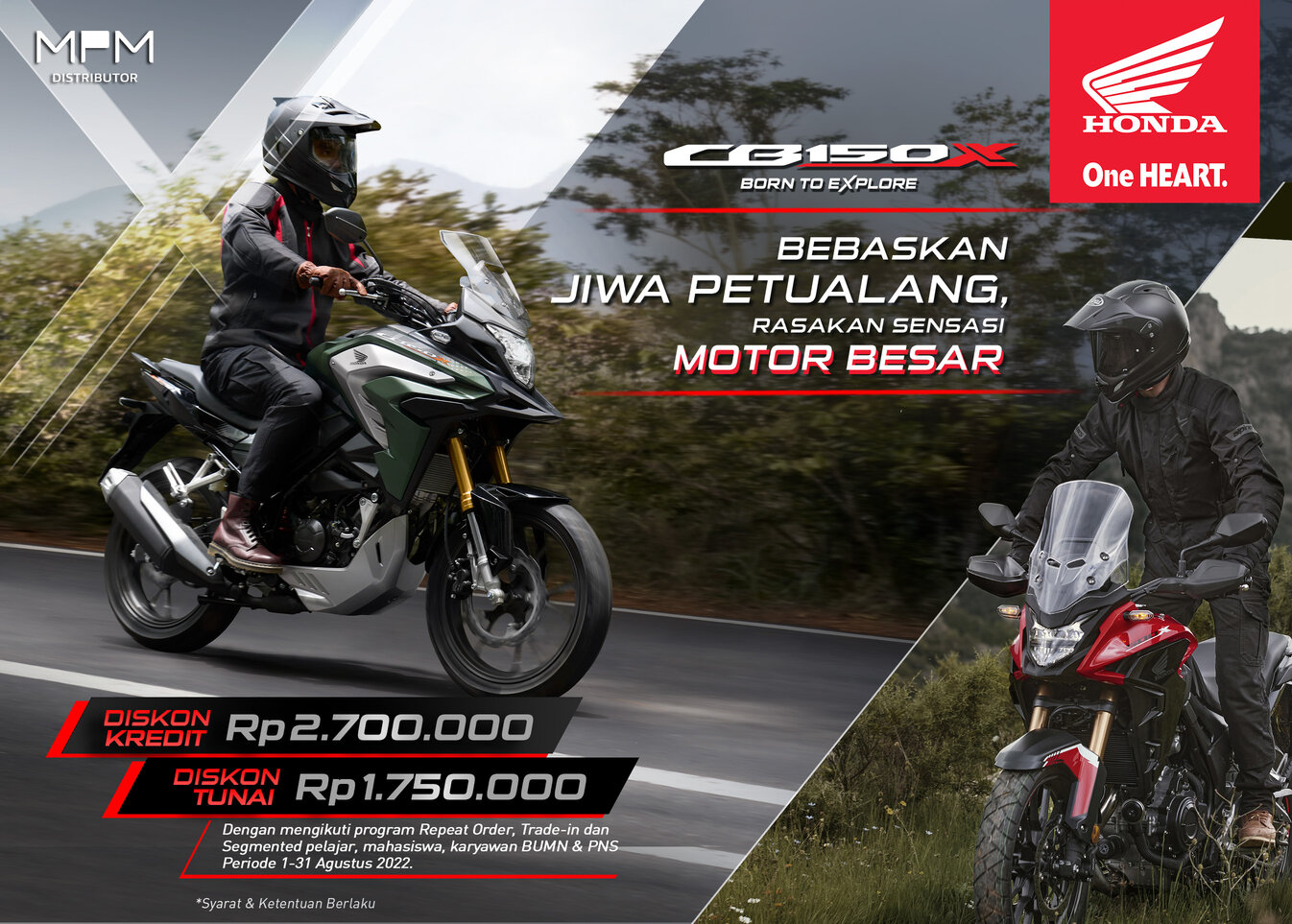 Promo CB150X Periode Agustus 2022