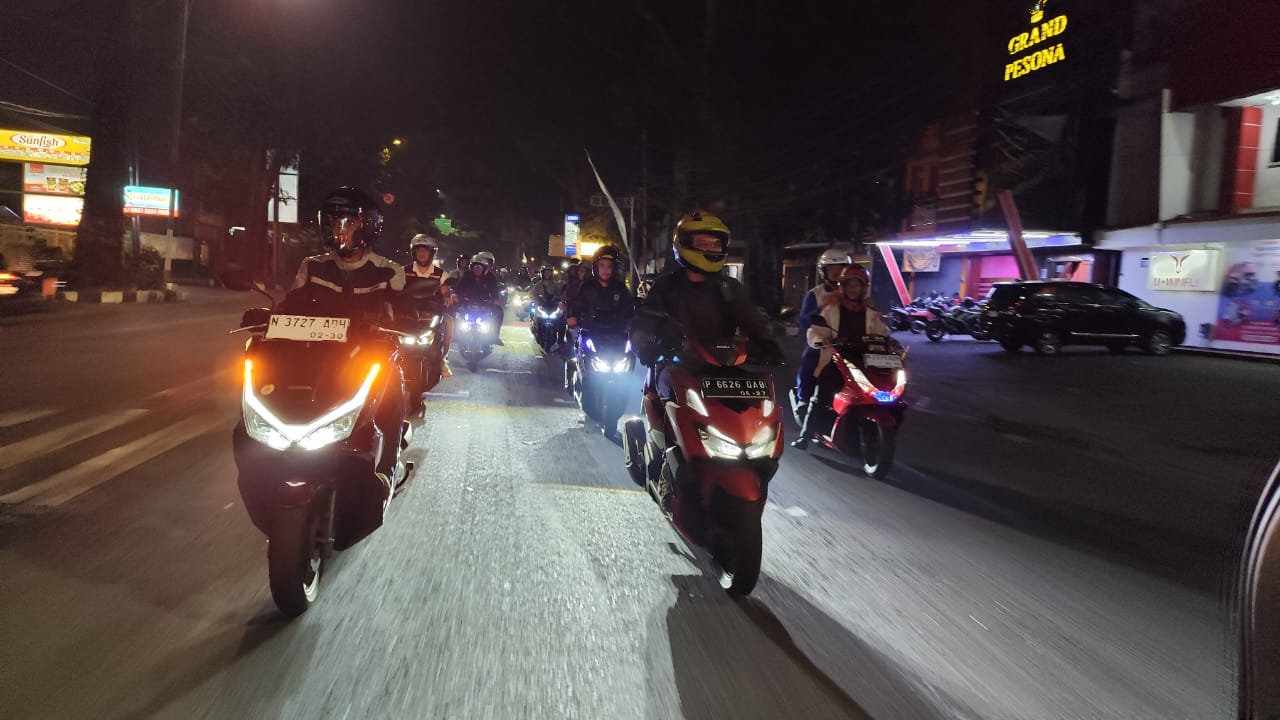 Ride the Night, Own the Moment! Komunitas Honda Ramaikan Nocturnity Riding di Malang