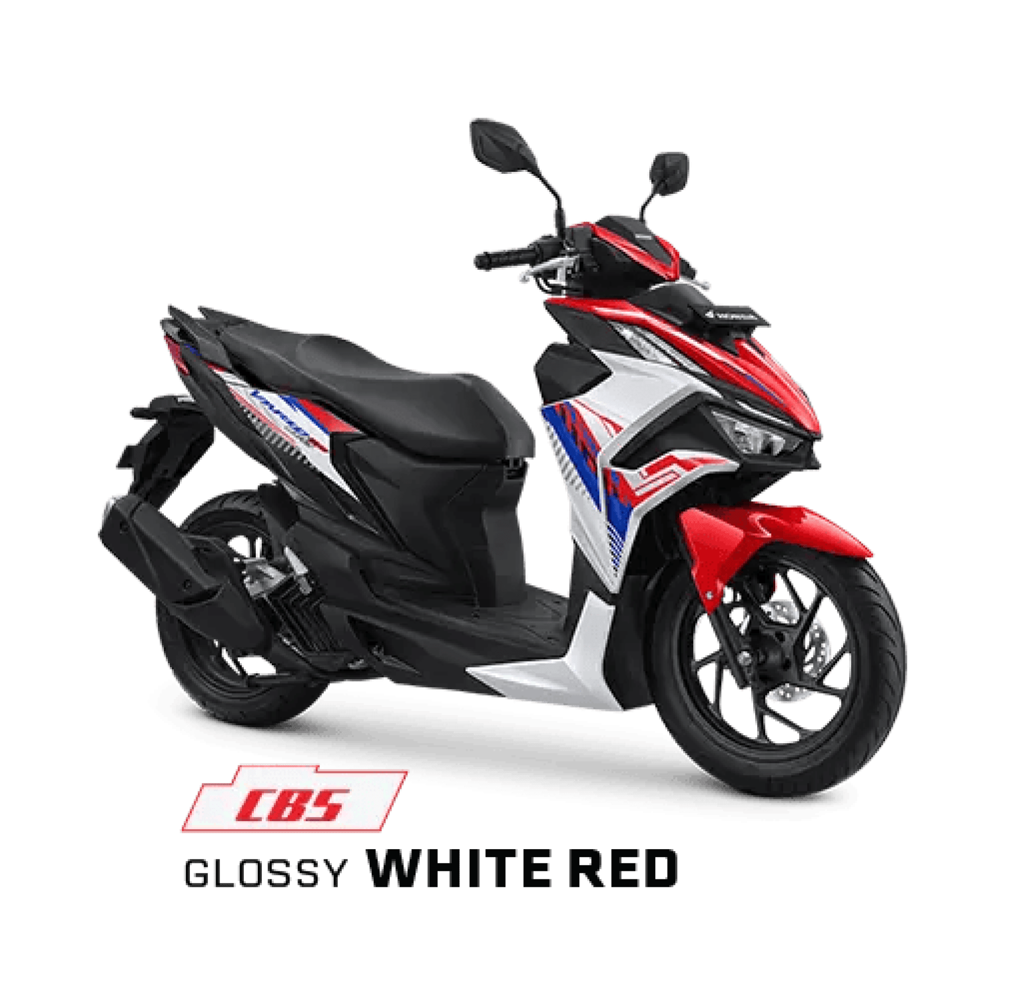 Glossy White Red
